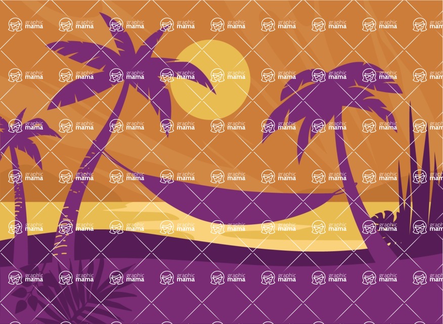 Nature Backgrounds, Patterns and Frames Themed Graphic Collection - Abstract Night  Landscape Background